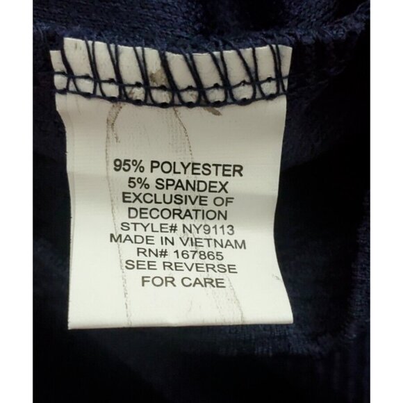 NY Collection Women's 2 Piece Dress Set Navy Peach Size 8 NWT Back Zip 3/4 Sleev - Picture 11 of 15